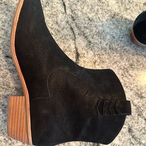 Jack Rogers Black Ankle Booties with Wooden Heel